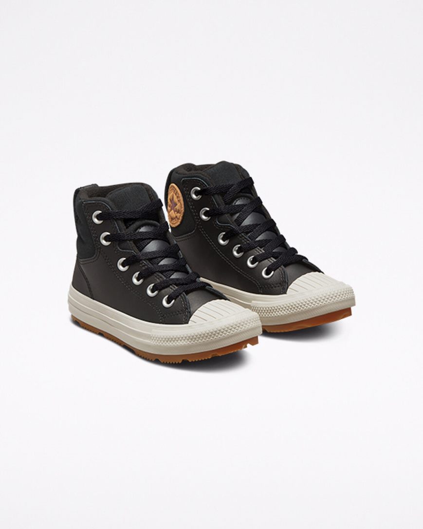 Tenisky Vysoke Converse Kozene Chuck Taylor All Star Berkshire Boot Color Chlapcenske Čierne | SK RULP54